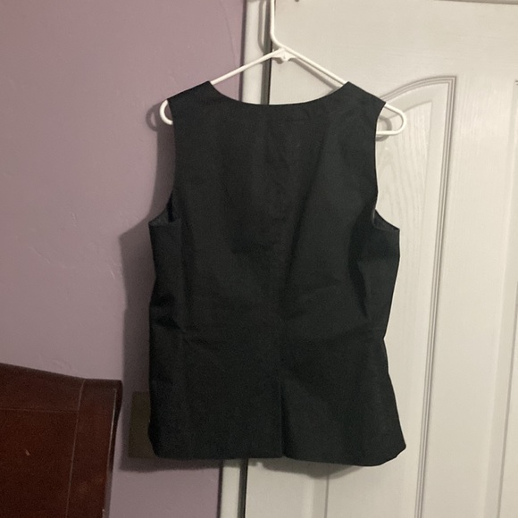 New York & Company Jackets & Coats Black Vest Gold Zipper Fitted